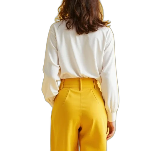 jacket, dress, staff, golden, monochrome, earth tones, colorful, woman transparent PNG cut-out