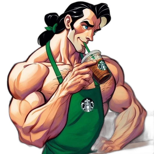 staff, food, comic book art, concept art, cartoon, pixel art, green, muscular transparent PNG cut-out