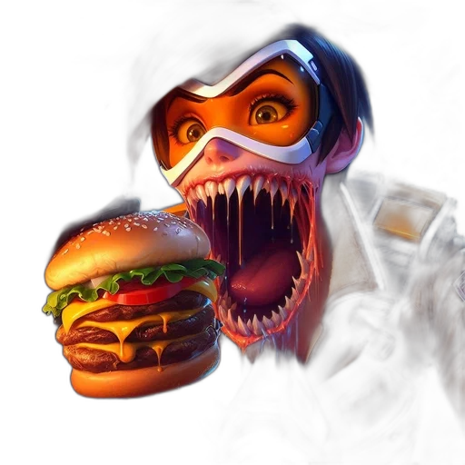 food, creature, animal, face, concept art, photorealistic, 3d render, pixel art transparent PNG cut-out