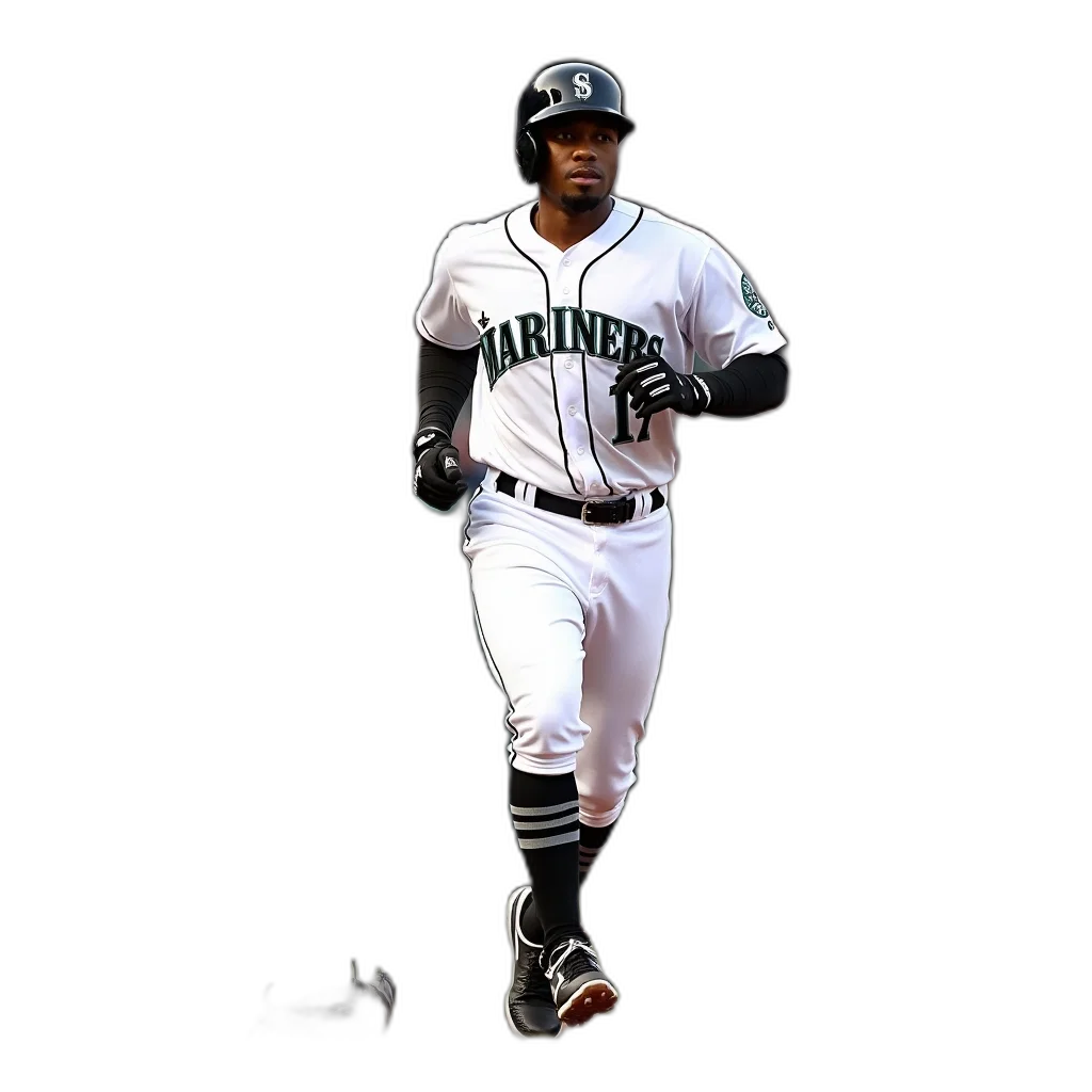 baseball, player, white, uniform, number, word, mariners, chest transparent PNG cut-out