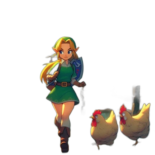 animal, dress, weapon, food, pixel art, concept art, 3d render, fantasy art transparent PNG cut-out