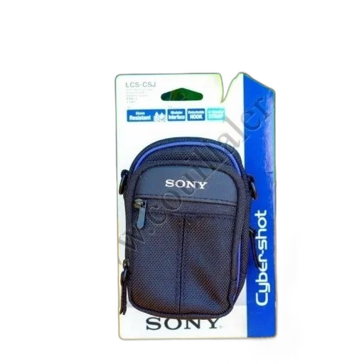 jacket, sony, lcs-csj, camera, case, displayed, packaging, against transparent PNG cut-out