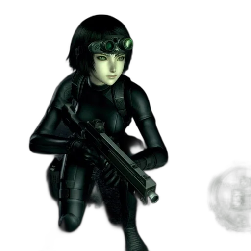 weapon, robot, concept art, 3d render, comic book art, pixel art, outer space, green transparent PNG cut-out
