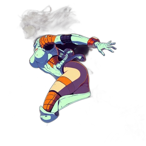 mask, dragon, jacket, hair, concept art, pixel art, watercolor, fantasy art transparent PNG cut-out