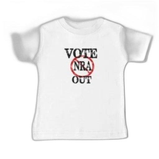 white, t-shirt, vote, nra, out, text, black, word transparent PNG cut-out