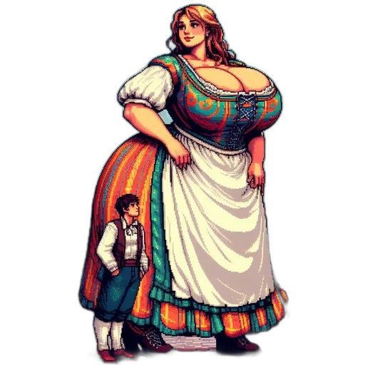 dress, pixel art, concept art, fantasy art, comic book art, pixel, art, piece transparent PNG cut-out