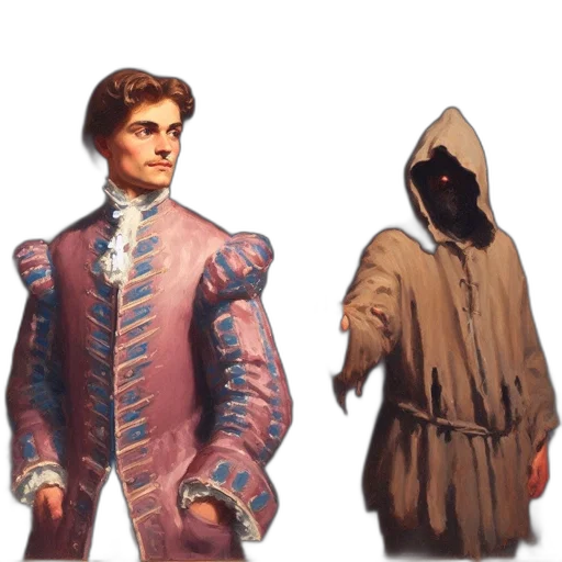 jacket, mask, concept art, fantasy art, 3d render, pixel art, dark, two transparent PNG cut-out