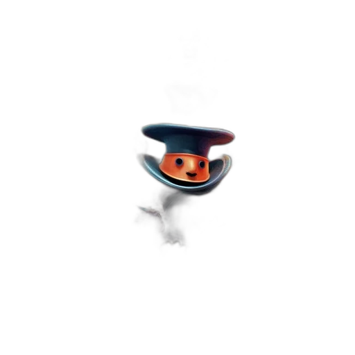 hat, staff, robot, mask, 3d render, concept art, pixel art, anime transparent PNG cut-out