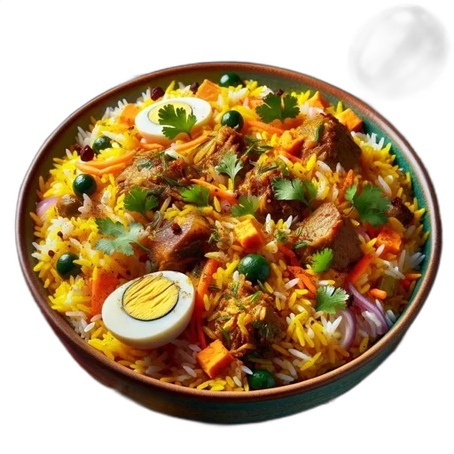 food, photorealistic, colorful, dish, featuring, variety, ingredients, like transparent PNG cut-out
