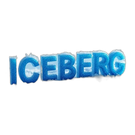 concept art, 3d render, pixel art, second, image, close-up, word, iceberg transparent PNG cut-out