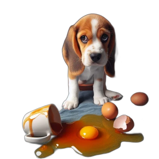 food, animal, concept art, photorealistic, 3d render, pixel art, adorable, beagle transparent PNG cut-out