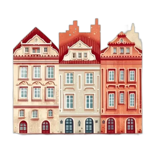 building, furniture, photorealistic, concept art, 3d render, watercolor, city street, snow transparent PNG cut-out