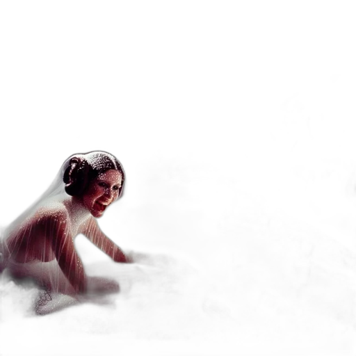 creature, concept art, 3d render, photorealistic, comic book art, underwater, snow, fog transparent PNG cut-out