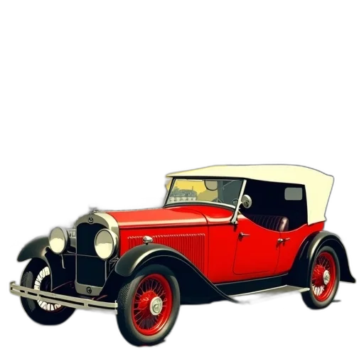 car, 3d render, photorealistic, concept art, pixel art, vintage, poster, featuring transparent PNG cut-out