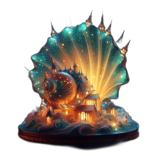 dragon, crown, concept art, fantasy art, 3d render, enchanting, micro-landscape, features transparent PNG cut-out