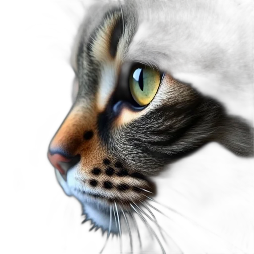 animal, creature, face, photorealistic, fantasy art, 3d render, concept art, blue transparent PNG cut-out