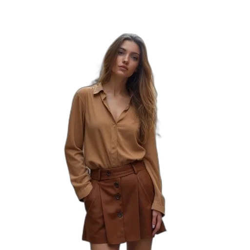 jacket, dress, staff, photorealistic transparent PNG cut-out