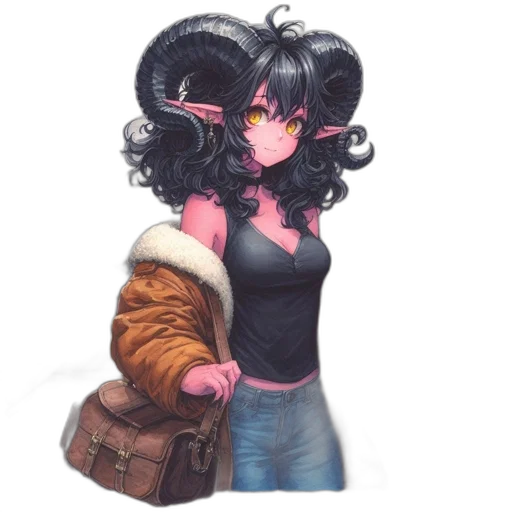 jacket, hair, mask, staff, fantasy art, concept art, pixel art, anime transparent PNG cut-out