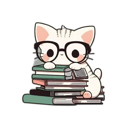 staff, animal, cartoon, pixel art, cute, animated, cat, pink transparent PNG cut-out