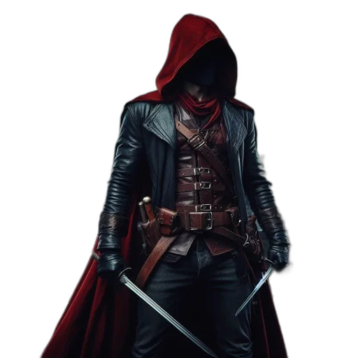 jacket, sword, weapon, staff, concept art, comic book art, fantasy art, cyberpunk transparent PNG cut-out