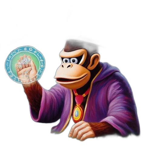 staff, animal, jewelry, jacket, concept art, 3d render, animated, monkey transparent PNG cut-out