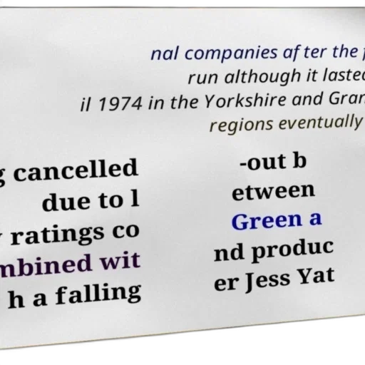 green, poster, cancelled, show, featuring, falling-out, between, producer transparent PNG cut-out