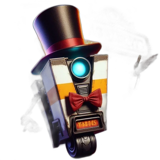 robot, staff, mask, concept art, pixel art, 3d render, cartoon, robotic transparent PNG cut-out
