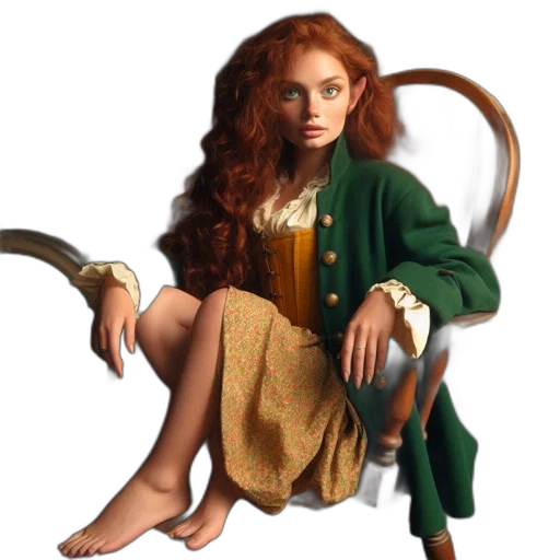 dragon, staff, 3d render, fantasy art, concept art, photorealistic, young, woman transparent PNG cut-out