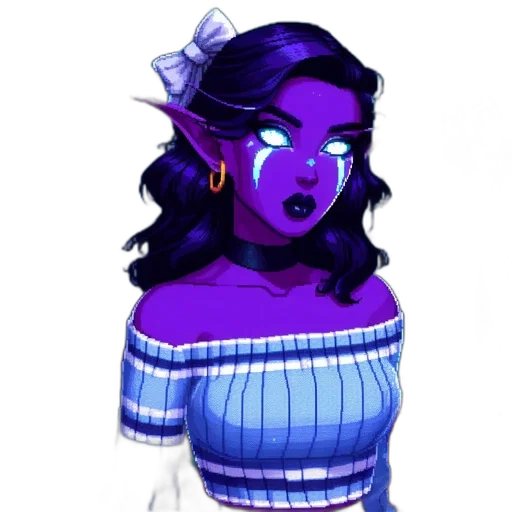 dress, staff, face, mask, concept art, fantasy art, pixel art, vaporwave transparent PNG cut-out