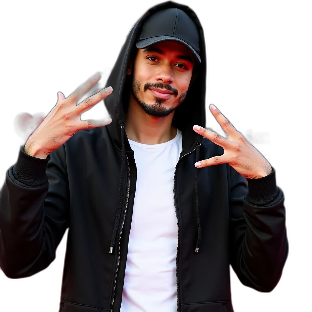 jacket, face, hat, photorealistic, cartoon, 3d render, concept art, man transparent PNG cut-out
