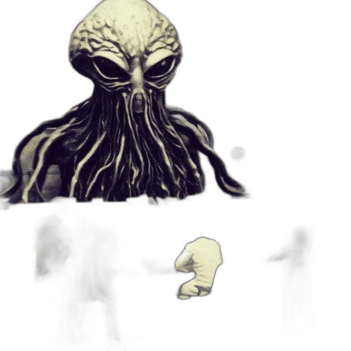 creature, mask, animal, hair, concept art, pixel art, 3d render, comic book art transparent PNG cut-out