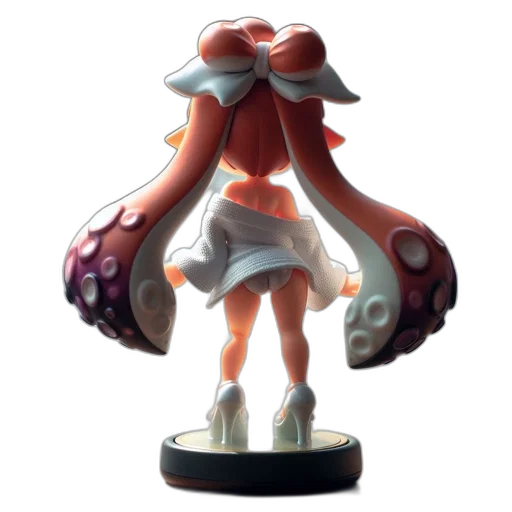 dress, hat, staff, weapon, concept art, 3d render, figurine, female transparent PNG cut-out