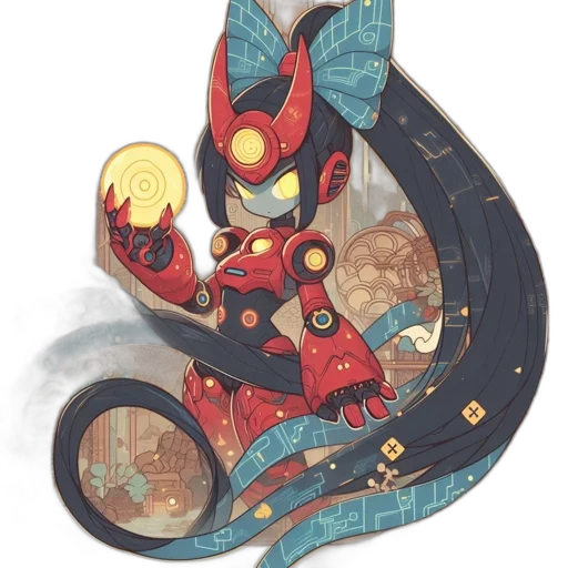 robot, dragon, concept art, comic book art, pixel art, fantasy art, outer space, red transparent PNG cut-out