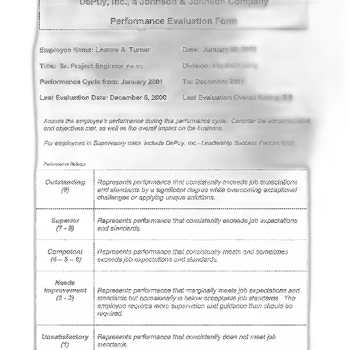 staff, performance, evaluation, form, depuy, inc, johnson, company transparent PNG cut-out