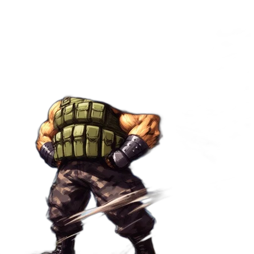 weapon, jacket, animal, robot, concept art, pixel art, 3d render, fantasy art transparent PNG cut-out