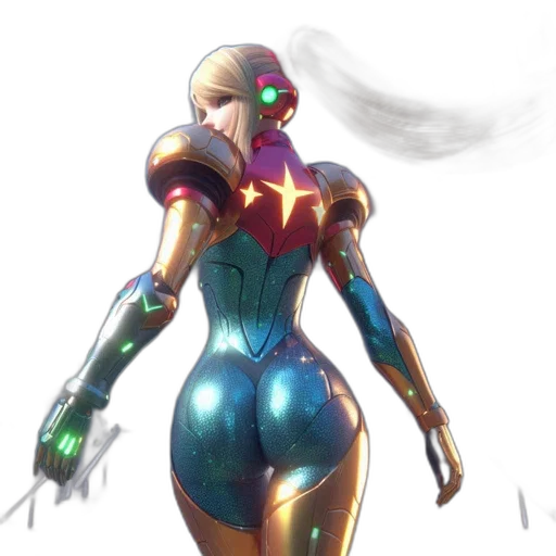 robot, concept art, comic book art, cyberpunk, 3d render, animated, female, character transparent PNG cut-out