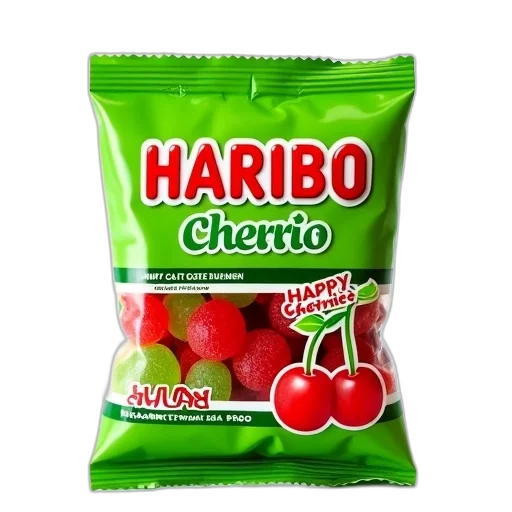 food, creature, photorealistic, 3d render, red, green, plastic, bag transparent PNG cut-out