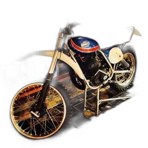 weapon, photorealistic, concept art, fantasy art, 3d render, vintage, dirt, bike transparent PNG cut-out