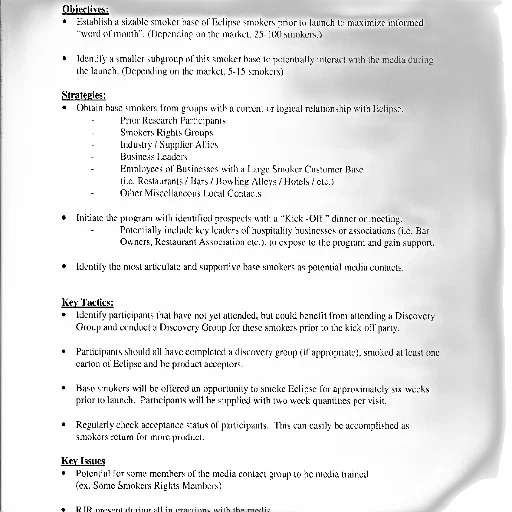 document, titled, objectives, outlines, strategies, establishing, smoker, base transparent PNG cut-out
