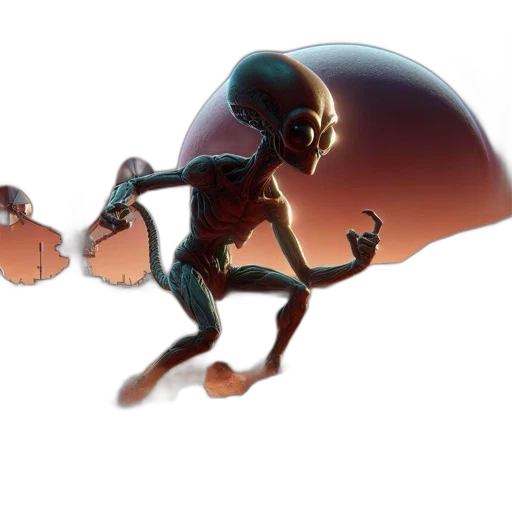 creature, robot, mask, concept art, 3d render, comic book art, cartoon, outer space transparent PNG cut-out