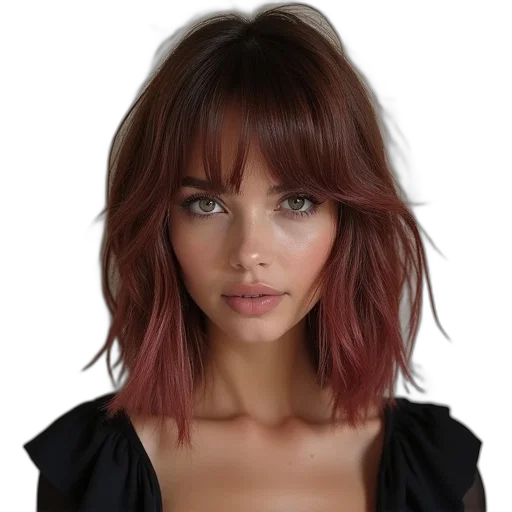 hair, face, hat, photorealistic, concept art, anime, cartoon, red transparent PNG cut-out