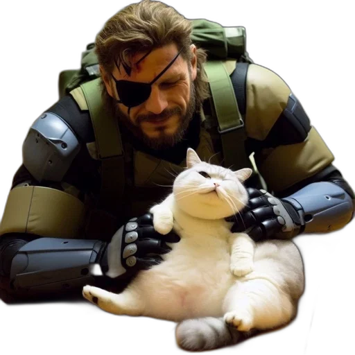 animal, weapon, concept art, pixel art, cyberpunk, photorealistic, man, wearing transparent PNG cut-out