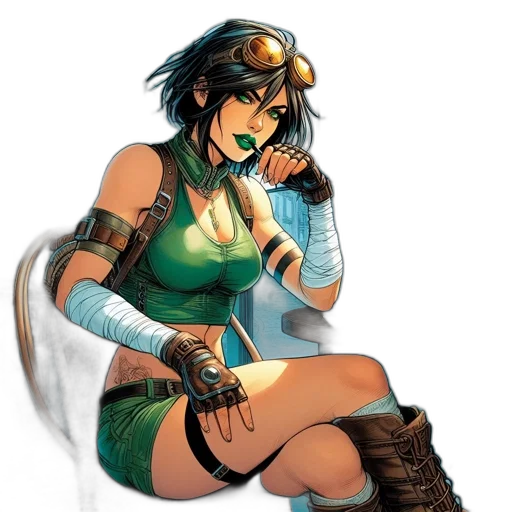 weapon, staff, concept art, comic book art, fantasy art, pixel art, green, woman transparent PNG cut-out