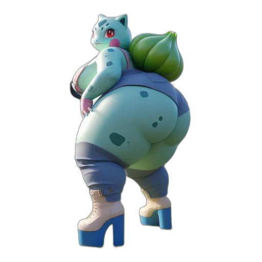 dress, creature, animal, shoes, concept art, 3d render, vaporwave, fantasy art transparent PNG cut-out