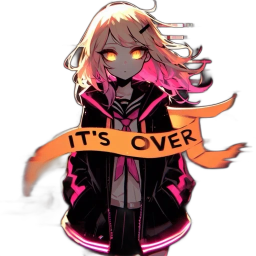jacket, pixel art, cyberpunk, anime, concept art, neon lights, neon, dark transparent PNG cut-out