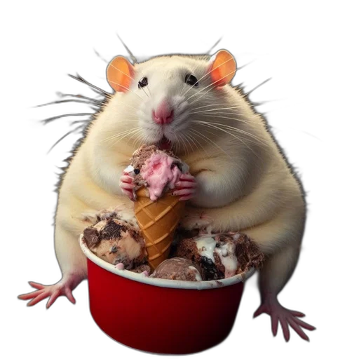 food, animal, creature, hat, 3d render, photorealistic, concept art, large transparent PNG cut-out