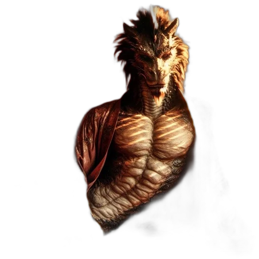 creature, mask, animal, dragon, concept art, 3d render, photorealistic, fantasy art transparent PNG cut-out