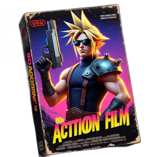 weapon, concept art, comic book art, 3d render, fire, 1980s, action, film transparent PNG cut-out