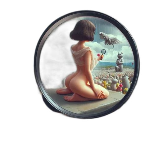 dress, jewelry, creature, robot, concept art, fantasy art, photorealistic, oil painting transparent PNG cut-out