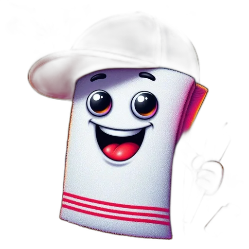 robot, hat, food, staff, 3d render, photorealistic, concept art, vaporwave transparent PNG cut-out